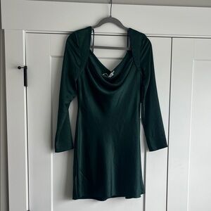 Astr Dark Green Mini Dress